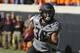 Oklahoma State running back Chuba Hubbard (30) during an NCAA college football game in Stillwater, Okla., Saturday, Nov. 16, 2019. (AP Photo/Sue Ogrocki)