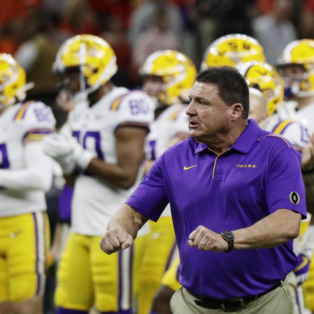 LSU's Ed Orgeron Reportedly Punched Himself Hyping Up Players, Suffered Cut  | News, Scores, Highlights, Stats, and Rumors | Bleacher Report