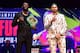 Boxers Deontay Wilder (L) and Tyson Fury (R) gesture on arrival for a press conference in Los Angeles, California on January 13, 2020 ahead of their re-match fight in Las Vegas on February 22. (Photo by Frederic J. BROWN / AFP) (Photo by FREDERIC J. BROWN/AFP via Getty Images)