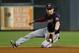 Washington Nationals' Trea Turner catches a ground ball hit by Houston Astros' Yuli Gurriel during the fifth inning of Game 7 of the baseball World Series Wednesday, Oct. 30, 2019, in Houston. (AP Photo/Matt Slocum)