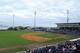 An overall view of the Staten Island Yankees in action against the State College Spikes at Richmond County Bank Ballpark during a minor league baseball game in Staten Island, NY on Sunday, June 28, 2015. (AP Photo/Gregory Payan)