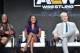 BEVERLY HILLS, CALIFORNIA - JULY 24: Awesome Kong, Brandi Rhodes, and Cody Rhodes of