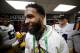 NEW ORLEANS, LOUISIANA - JANUARY 13: Odell Beckham Jr. celebrates in the locker room the LSU Tigers after their 42-25 win over Clemson Tigers in the College Football Playoff National Championship game at Mercedes Benz Superdome on January 13, 2020 in New Orleans, Louisiana. (Photo by Chris Graythen/Getty Images)