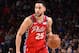 PHILADELPHIA, PA - JANUARY 15: Ben Simmons #25 of the Philadelphia 76ers handles the ball against the Brooklyn Nets on January 15, 2020 at the Wells Fargo Center in Philadelphia, Pennsylvania NOTE TO USER: User expressly acknowledges and agrees that, by downloading and/or using this Photograph, user is consenting to the terms and conditions of the Getty Images License Agreement. Mandatory Copyright Notice: Copyright 2020 NBAE (Photo by David Dow/NBAE via Getty Images)