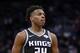 Sacramento Kings guard Buddy Hield during the second half of an NBA basketball game against the Minnesota Timberwolves in Sacramento, Calif., Thursday, Dec. 26, 2019. The Timberwolves won, in double-overtime, 105-104.(AP Photo/Rich Pedroncelli)