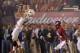 Alabama defensive back Dre Kirkpatrick, right, watches as Texas safety Blake Gideon (21) intercepts a pass during the first quarter of the BCS Championship NCAA college football game in Pasadena, Calif., Thursday, Jan. 7, 2010. (AP Photo/Mark J. Terrill)