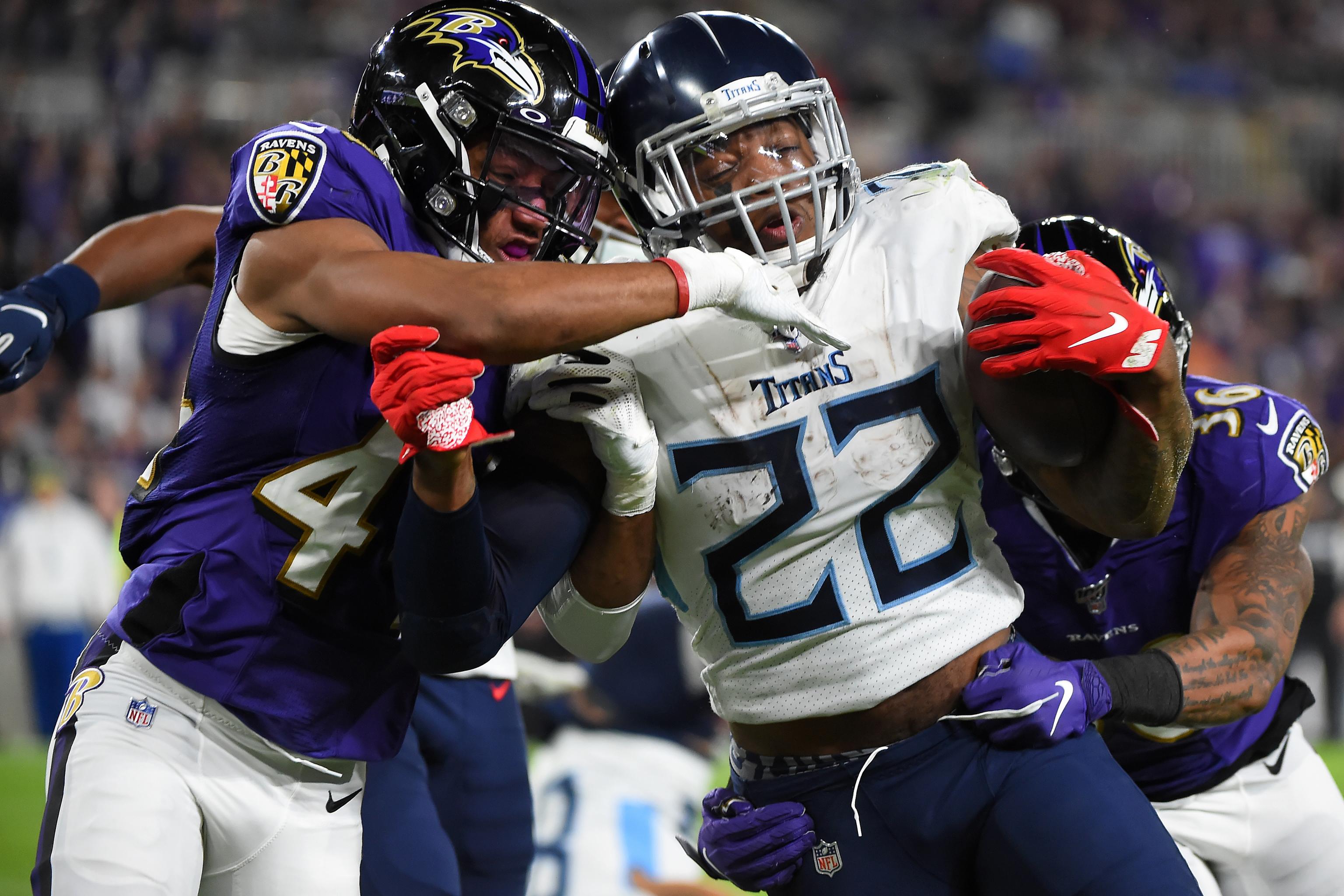 Ravens will need perfect tackling against Titans' Derrick Henry