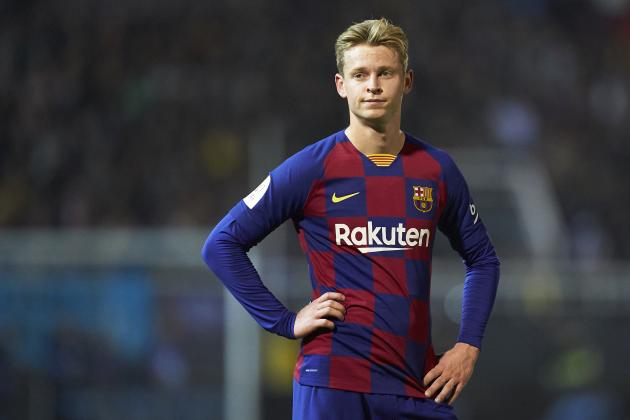 IBIZA, SPAIN - JANUARY 22: Frenkie de Jong of FC Barcelona looks on during the Copa del Rey Round of 32 match between UD Ibiza and FC Barcelona at Estadi Municipal de Can Misses on January 22, 2020 in Ibiza, Spain. (Photo by Quality Sport Images/Getty Images)