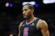 MIAMI, FLORIDA - JANUARY 24: Kawhi Leonard #2 of the LA Clippers reacts against the Miami Heat during the first half at American Airlines Arena on January 24, 2020 in Miami, Florida. NOTE TO USER: User expressly acknowledges and agrees that, by downloading and/or using this photograph, user is consenting to the terms and conditions of the Getty Images License Agreement. (Photo by Michael Reaves/Getty Images)