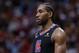 MIAMI, FLORIDA - JANUARY 24: Kawhi Leonard #2 of the LA Clippers looks on against the Miami Heat during the second half at American Airlines Arena on January 24, 2020 in Miami, Florida. NOTE TO USER: User expressly acknowledges and agrees that, by downloading and/or using this photograph, user is consenting to the terms and conditions of the Getty Images License Agreement. (Photo by Michael Reaves/Getty Images)