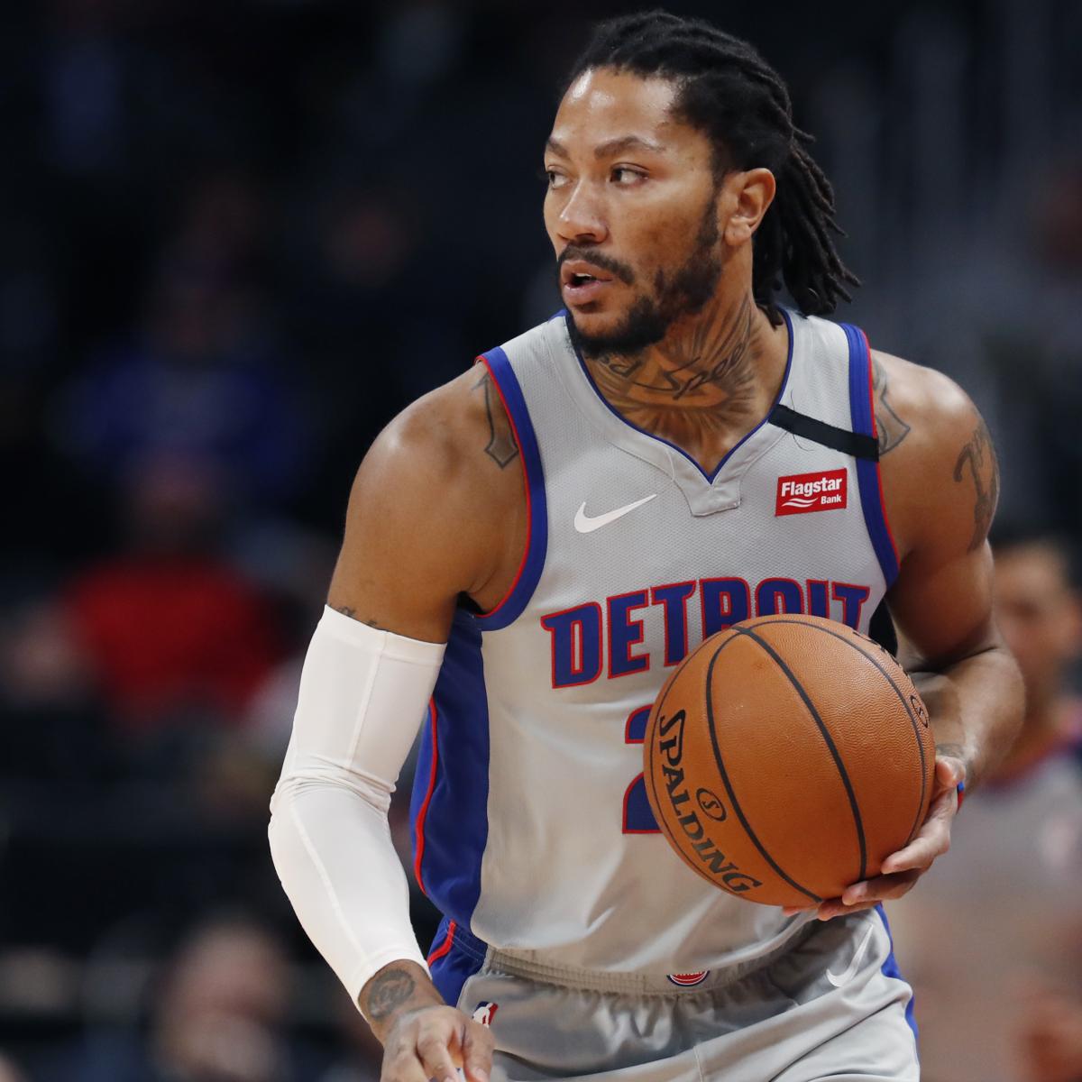 Derrick Rose Out With Groin Injury Amid Pistons Trade Rumors Ahead Of Deadline Bleacher Report Latest News Videos And Highlights