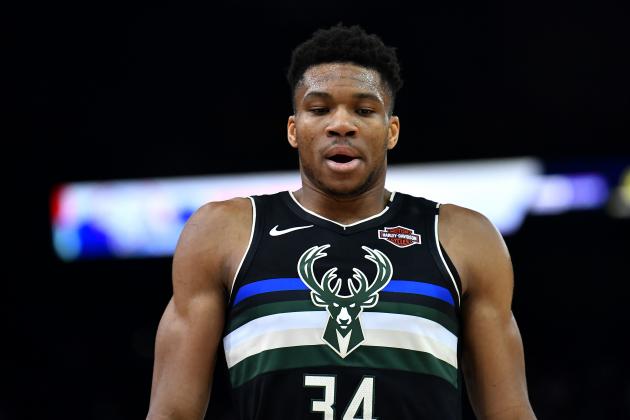 PARIS, FRANCE - JANUARY 24: Giannis Antetokounmpo of the Milwaukee Bucks looks on during the NBA Paris Game match between Charlotte Hornets and Milwaukee Bucks on January 24, 2020 in Paris, France. (Photo by Aurelien Meunier/Getty Images)