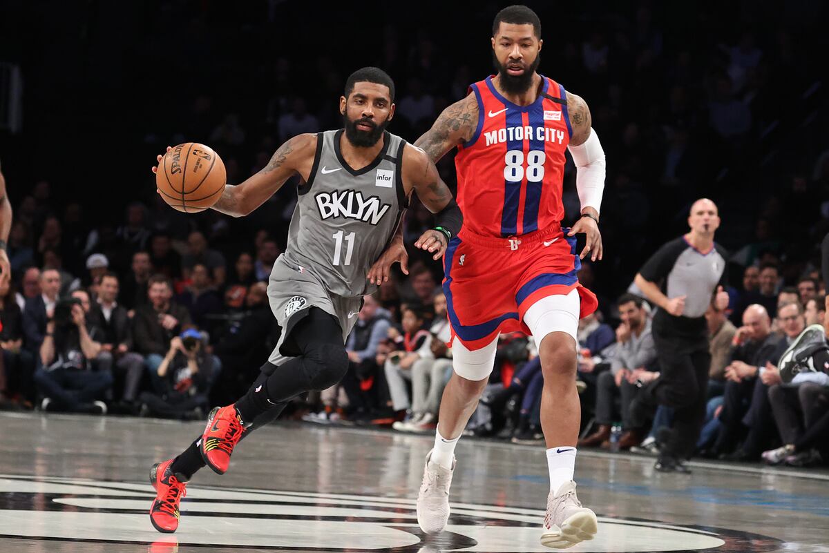 Kyrie Irving Scores 20 Points to Help Nets Defeat Derrick Rose, Pistons