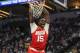 Houston Rockets center Clint Capela yells after dunking the ball against the Minnesota Timberwolves during the second half of an NBA basketball game Friday, Jan. 24, 2020, in Minneapolis. (AP Photo/Craig Lassig)