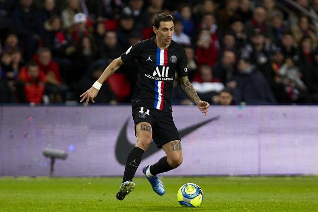 PARIS, FRANCE - FEBRUARY 01: Angel Di Maria of Paris Saint-Germain in action during the Ligue 1 match between Paris Saint-Germain and Montpellier HSC at Parc des Princes on February 01, 2020 in Paris, France. (Photo by Quality Sport Images/Getty Images)