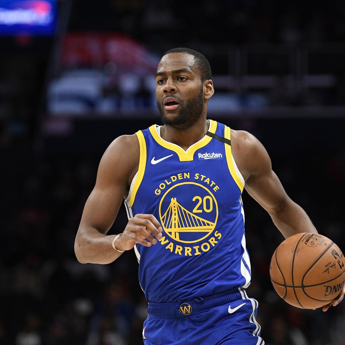 Warriors Alec Burks 8 Split White Blue Jersey in 2023