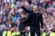 MADRID, SPAIN - FEBRUARY 01: (BILD ZEITUNG OUT) Head Coach Zinedine Zidane of Real Madrid gestures during the Liga match between Real Madrid CF and Club Atletico de Madrid at Estadio Santiago Bernabeu on February 01, 2020 in Madrid, Spain. (Photo by TF-Images/Getty Images)