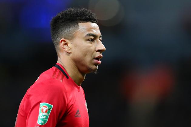 MANCHESTER, ENGLAND - JANUARY 29: Jesse Lingard of Manchester United looks on during the Carabao Cup Semi Final match between Manchester City and Manchester United at Etihad Stadium on January 29, 2020 in Manchester, England. (Photo by Alex Livesey - Danehouse/Getty Images)