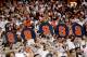 SYRACUSE, NEW YORK - FEBRUARY 01: Syracuse Orange band plays before an NCAA basketball game between the Syracuse Orange and the Duke Blue Devils at the Carrier Dome on February 01, 2020 in Syracuse, New York. (Photo by Bryan M. Bennett/Getty Images)