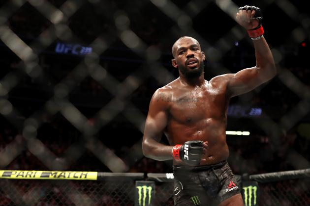 LAS VEGAS, NEVADA - JULY 06:  Jon Jones of the United States looks on after his  after their UFC Light Heavyweight Title bout with Thiago Santos of Brazil at T-Mobile Arena on July 06, 2019 in Las Vegas, Nevada.  Jones defeated Santos by decision. (Photo by Sean M. Haffey/Getty Images)