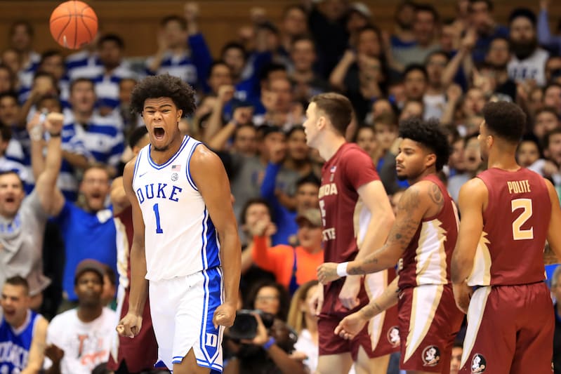 Vernon Carey Jr. could potentially go in the late lottery in the 2020 NBA Draft. (Photo: Streeter Lecka/Getty Images, via Bleacher Report.)