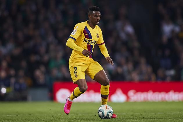 SEVILLE, SPAIN - FEBRUARY 09: Nelson Semedo of FC Barcelona in action during the Liga match between Real Betis Balompie and FC Barcelona at Estadio Benito Villamarin on February 09, 2020 in Seville, Spain. (Photo by Fran Santiago/Quality Sport Images/Getty Images)