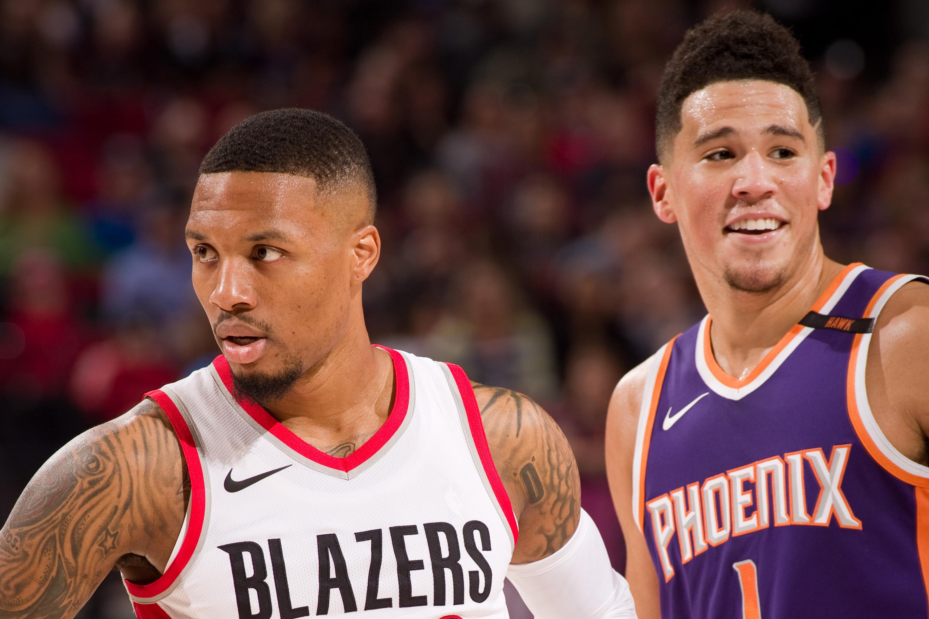 Devin Booker Replaces Injured Damian Lillard in All-Star Game, 3