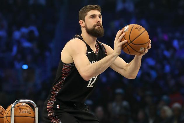 CHARLOTTE, NORTH CAROLINA - FEBRUARY 16: Joe Harris #12 of the Brooklyn Nets shoots a shot during the MTN DEW 3-Point Contest as part of the 2019 NBA All-Star Weekend at Spectrum Center on February 16, 2019 in Charlotte, North Carolina. (Photo by Streeter Lecka/Getty Images)