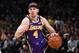 DENVER, CO - FEBRUARY 12: Alex Caruso #4 of the Los Angeles Lakers handles the ball against the Denver Nuggets on February 12, 2020 at the Pepsi Center in Denver, Colorado. NOTE TO USER: User expressly acknowledges and agrees that, by downloading and/or using this Photograph, user is consenting to the terms and conditions of the Getty Images License Agreement. Mandatory Copyright Notice: Copyright 2020 NBAE (Photo by Garrett Ellwood/NBAE via Getty Images)