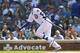 Chicago Cubs' Kris Bryant watches his three-run home run during the first inning of a baseball game against the Pittsburgh Pirates, Sunday, Sept. 15, 2019, in Chicago. (AP Photo/Paul Beaty)