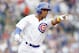 CHICAGO, ILLINOIS - SEPTEMBER 21: Tony Kemp #4 of the Chicago Cubs rounds the bases following his two run home run against the St. Louis Cardinals at Wrigley Field on September 21, 2019 in Chicago, Illinois. (Photo by Nuccio DiNuzzo/Getty Images)