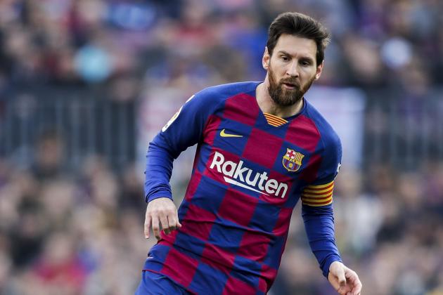 BARCELONA, SPAIN - FEBRUARY 15: Lionel Messi of FC Barcelona during the La Liga Santander  match between FC Barcelona v Getafe at the Camp Nou on February 15, 2020 in Barcelona Spain (Photo by David S. Bustamante/Soccrates/Getty Images)