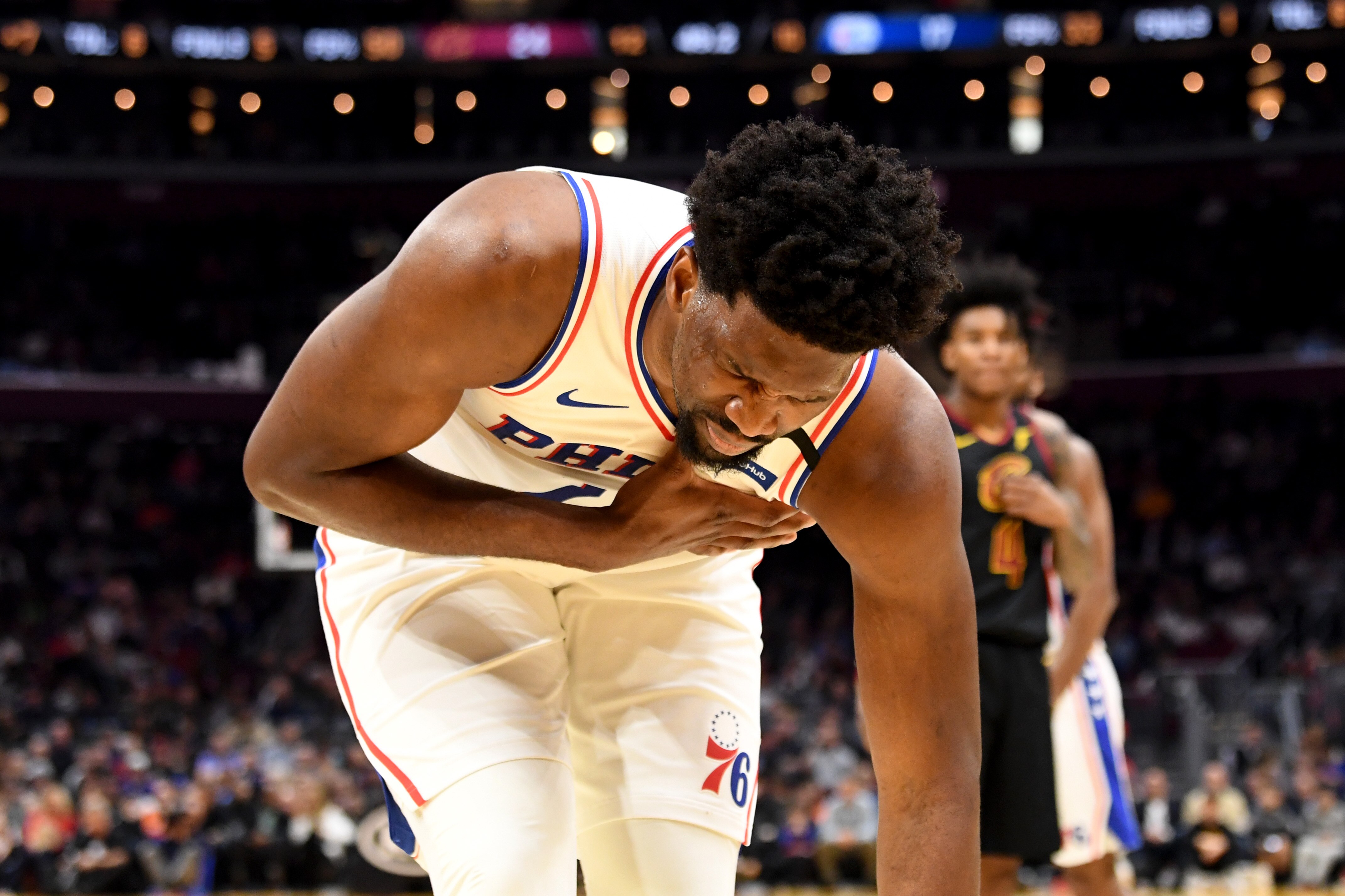 76ers Joel Embiid To Undergo Mri After Suffering Shoulder Injury