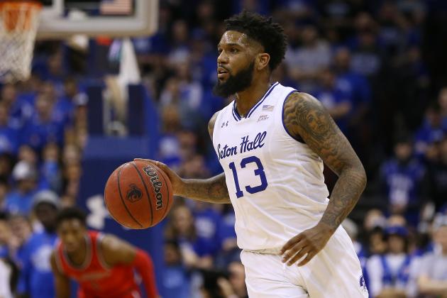 NEWARK, NJ - FEBRUARY 23: Myles Powell #13 of the Seton Hall Pirates in action against the St. John's Red Storm during a college basketball game at Prudential Center on February 23, 2020 in Newark, New Jersey. Seton Hall defeated St. John's 81-65. (Photo by Rich Schultz/Getty Images)