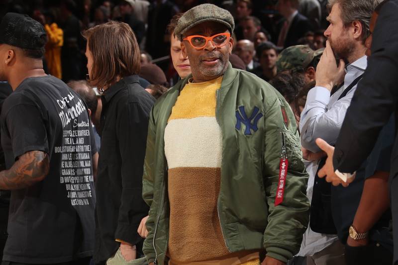 NEW YORK, NY - MARCH 2: Celebrity, Spike Lee, attends a game between the Houston Rockets and the New York Knicks on March 2, 2020 at Madison Square Garden in New York City, New York. NOTE TO USER: User expressly acknowledges and agrees that, by downloading and or using this photograph, User is consenting to the terms and conditions of the Getty Images License Agreement. Mandatory Copyright Notice: Copyright 2020 NBAE (Photo by Nathaniel S. Butler/NBAE via Getty Images)