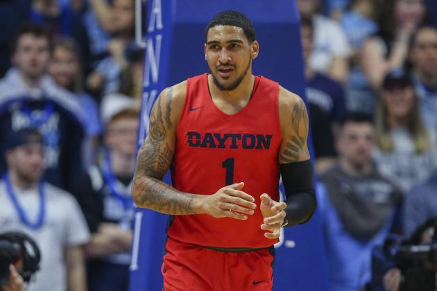 Dayton's Obi Toppin (1) during the first half of an NCAA college basketball game against Rhode Island Wednesday, March 4, 2020, in Kingston, R.I. (AP Photo/Stew Milne)
