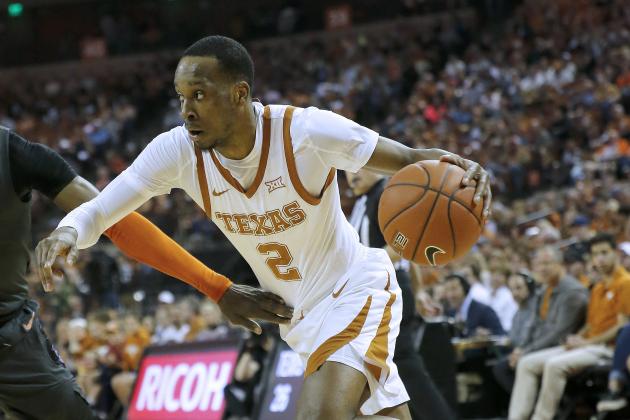 AUSTIN, TEXAS - MARCH 07: Matt Coleman III #2 of the Texas Longhorns drives against the Oklahoma State Cowboys at The Frank Erwin Center on March 07, 2020 in Austin, Texas. (Photo by Chris Covatta/Getty Images)