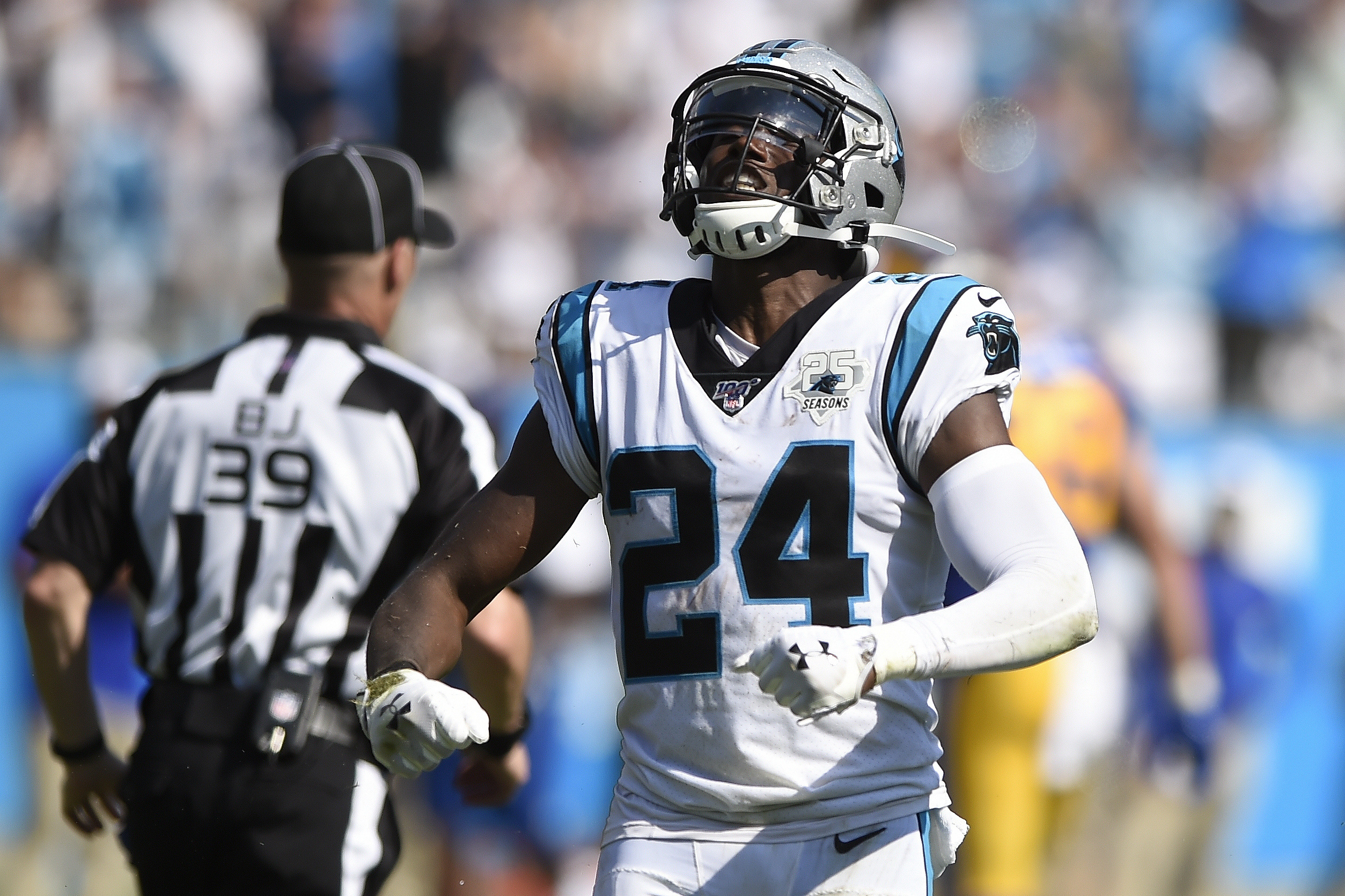 Carolina Panthers' James Bradberry gets interception, sack