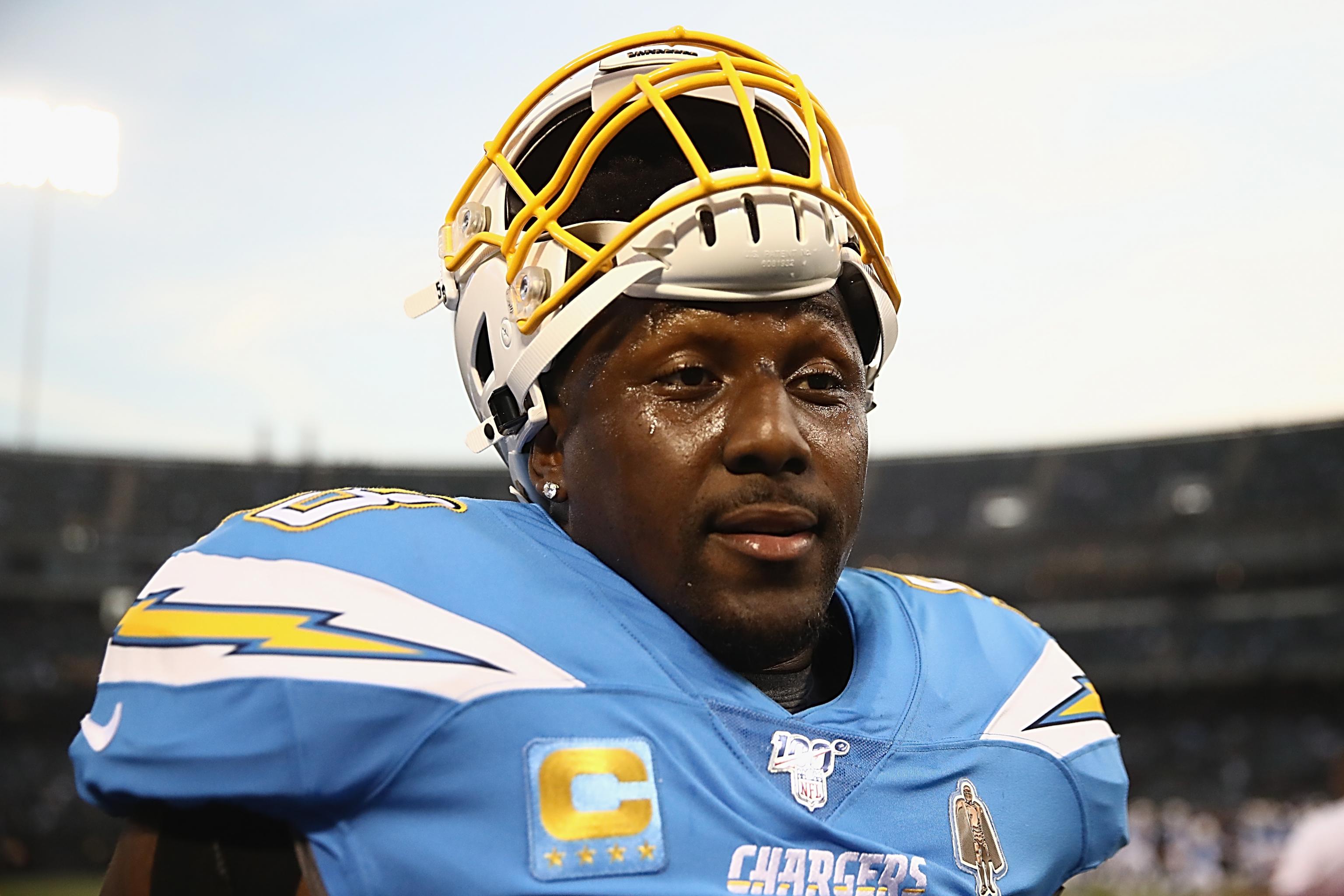 Los Angeles Chargers #58 Thomas Davis Sr Royal Color Rush Legend