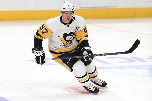 ANAHEIM, CALIFORNIA - FEBRUARY 28:  Sidney Crosby #87 of the Pittsburgh Penguins skates prior to the first period of a game against the Anaheim Ducks at Honda Center on February 28, 2020 in Anaheim, California. (Photo by Sean M. Haffey/Getty Images)