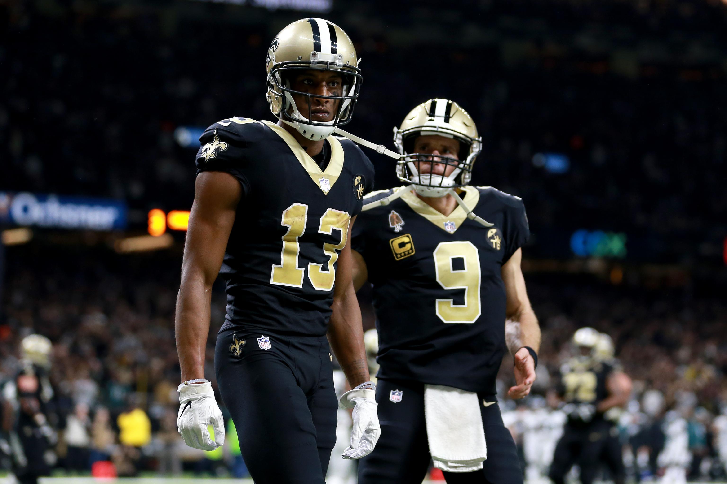 Michael Thomas and Drew Brees eyeing the Bears ahead of their wild card matchup