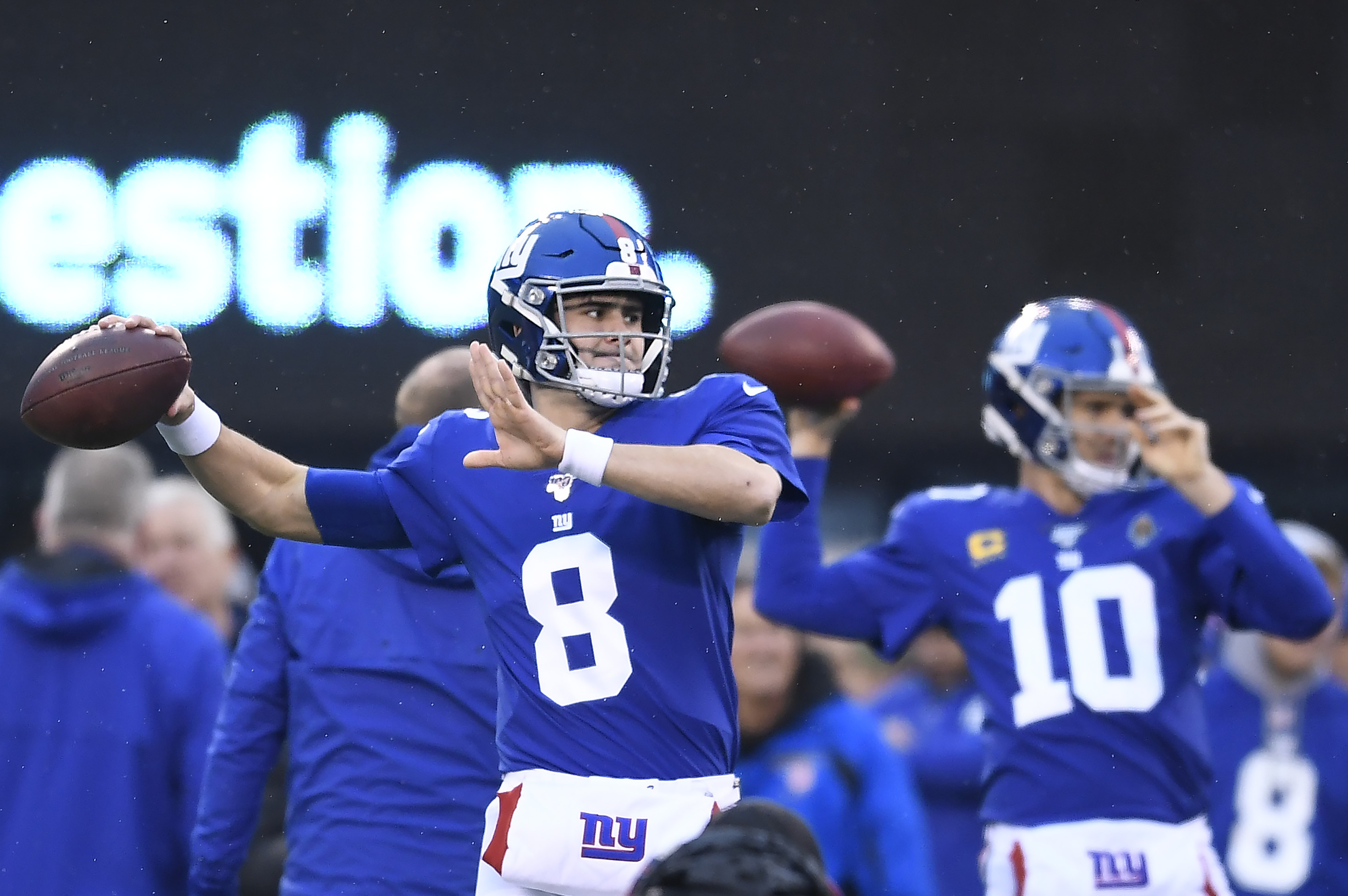 Daniel Jones admits it was a 'bit awkward' playing with Eli Manning