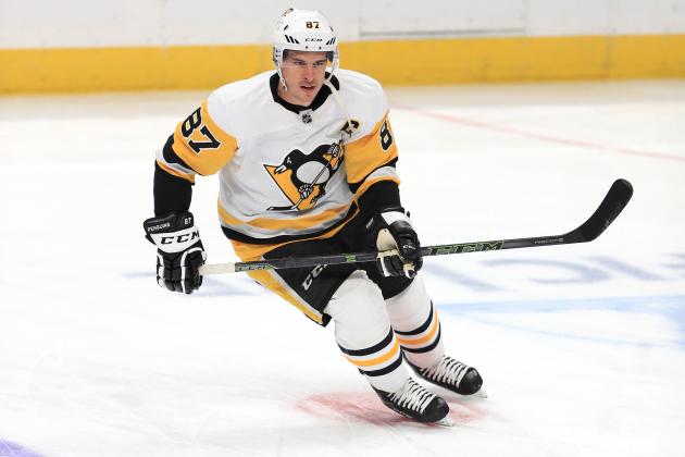 ANAHEIM, CALIFORNIA - FEBRUARY 28: Sidney Crosby #87 of the Pittsburgh Penguins skates prior to the first period of a game against the Anaheim Ducks at Honda Center on February 28, 2020 in Anaheim, California. (Photo by Sean M. Haffey/Getty Images)