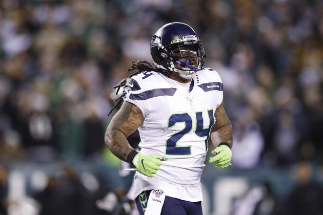 Seattle Seahawks running back Marshawn Lynch plays during an NFL wild-card playoff football game against the Philadelphia Eagles, Sunday, Jan. 5, 2020, in Philadelphia. (AP Photo/Matt Rourke)