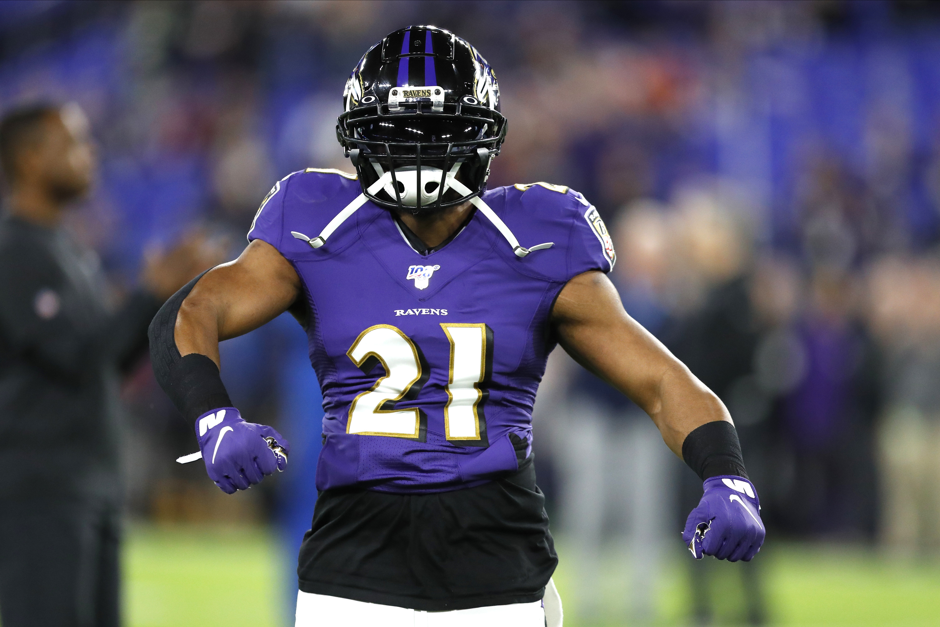 Baltimore ravens running back mark ingram 21 hi-res stock