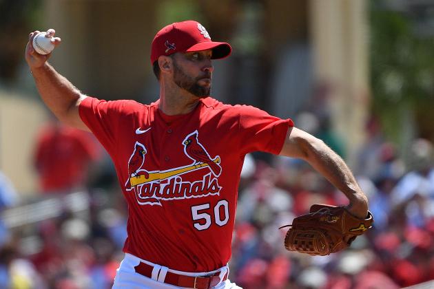 JUPITER, FLORIDA - MARCH 12: Adam Wainwright #50 of the St. Louis Cardinals delivers a pitch during the spring training game against the Miami Marlins at Roger Dean Chevrolet Stadium on March 12, 2020 in Jupiter, Florida. (Photo by Mark Brown/Getty Images)