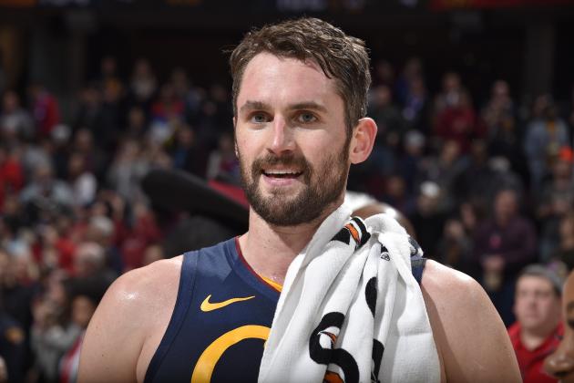 CLEVELAND, OH - MARCH 7: Kevin Love #0 of the Cleveland Cavaliers smiles after the game on March 7, 2020 at Rocket Mortgage FieldHouse in Cleveland, Ohio. NOTE TO USER: User expressly acknowledges and agrees that, by downloading and/or using this Photograph, user is consenting to the terms and conditions of the Getty Images License Agreement. Mandatory Copyright Notice: Copyright 2020 NBAE (Photo by David Liam Kyle/NBAE via Getty Images)