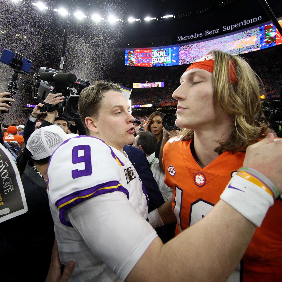 Trevor Lawrence Tops Joe Burrow In Espn S 2020 2021 Nfl Draft Qb
