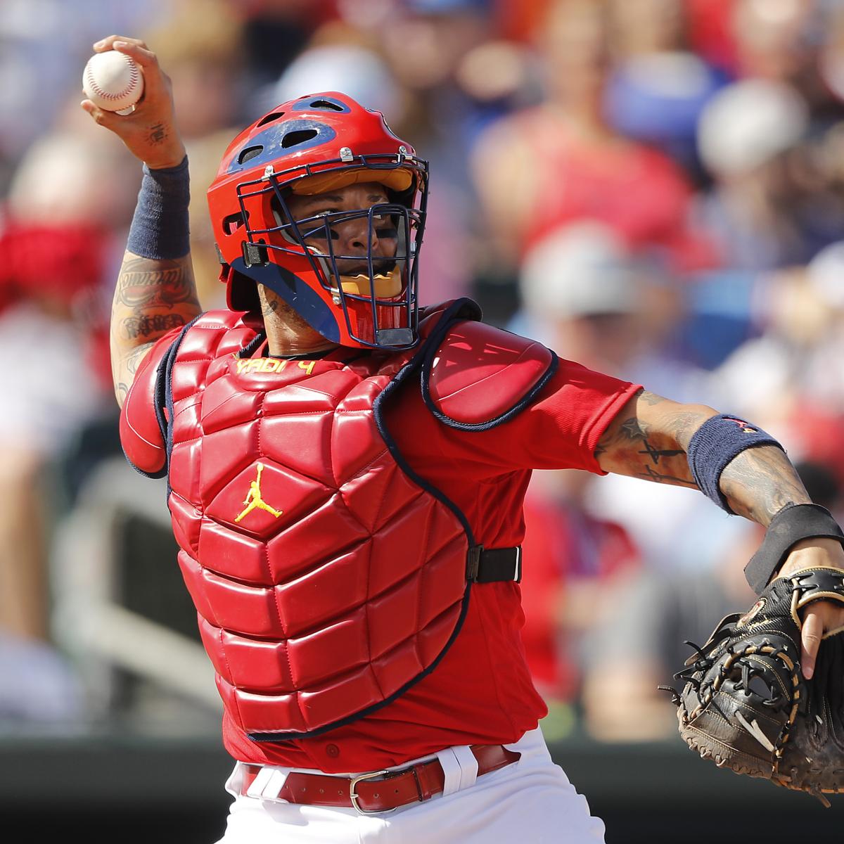 Baseball Yadier Molina #4 St. Louis Cardinals Player Name Baseball Jersey