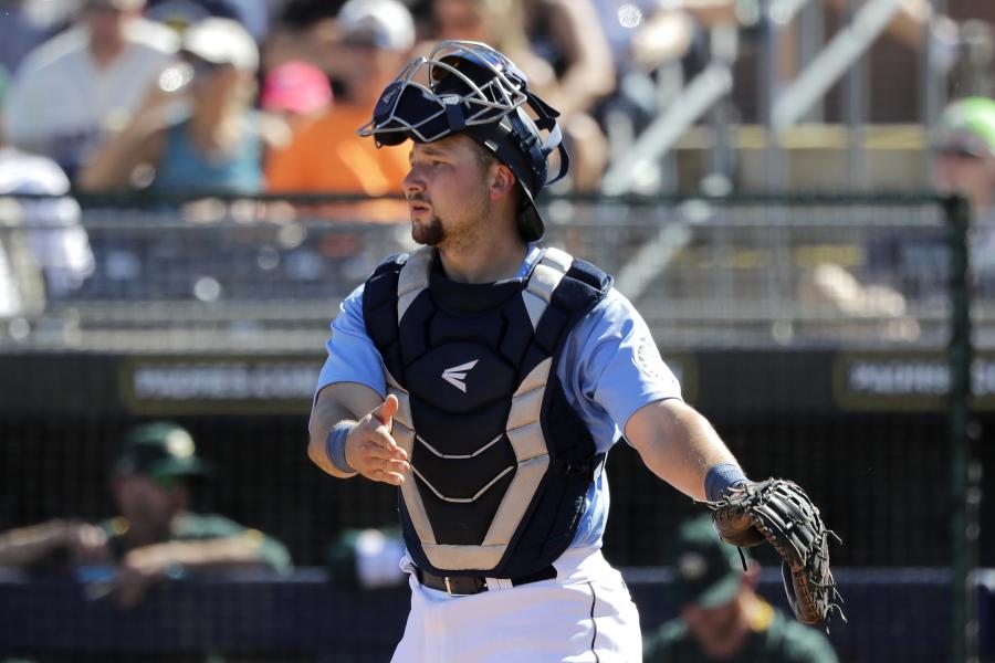 Mariners prospect Cal Raleigh getting reps in spring training